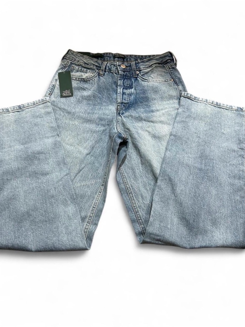 NWT Wild Fable Washed Light Blue High Rise Straight Leg Jeans